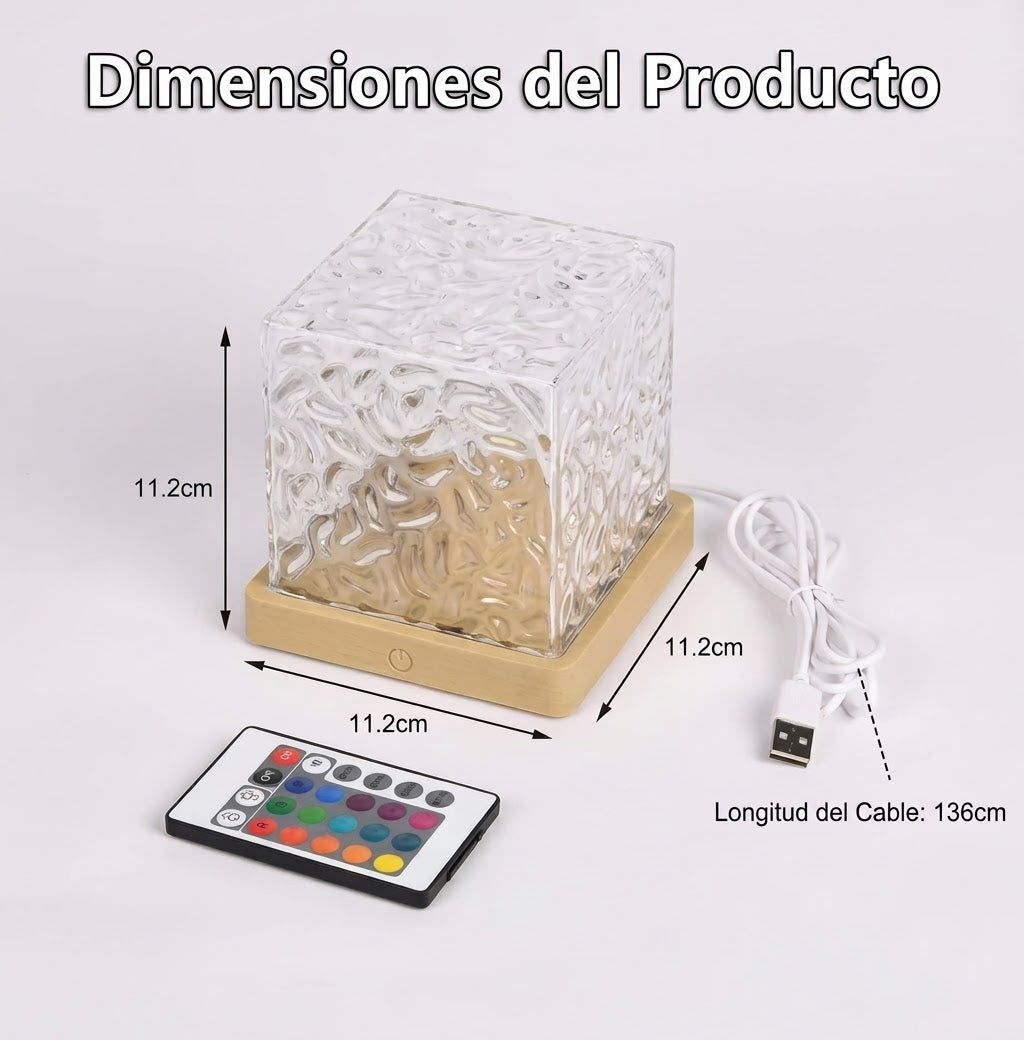 LuminaCube™ – Lámpara de Cristal con Efecto Aurora