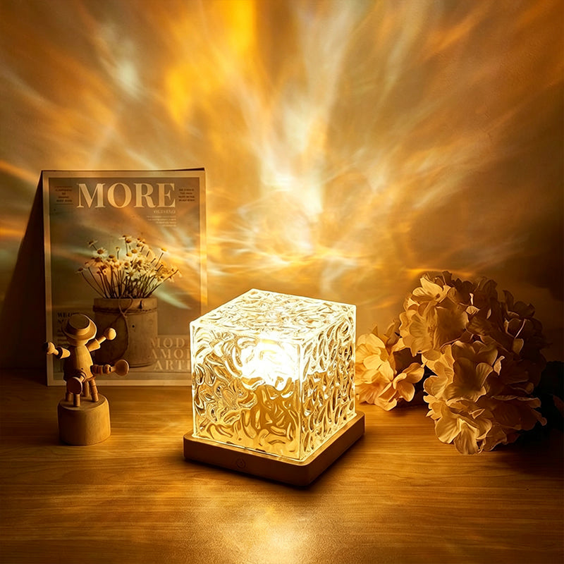 LuminaCube™ – Lámpara de Cristal con Efecto Aurora