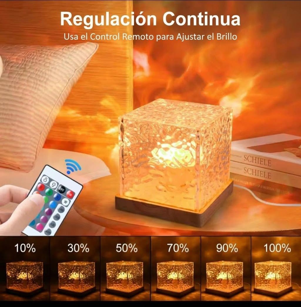 LuminaCube™ – Lámpara de Cristal con Efecto Aurora